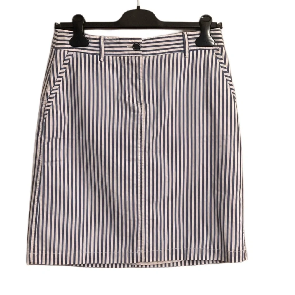 Talbots blue & white striped skirt Size 4P